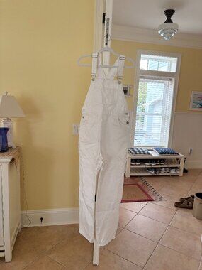 weworewhat white denim overalls (m)